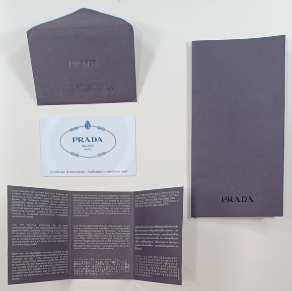 Prada Gray/KHAKI Nylon Full set bag - Picture 16 of 16